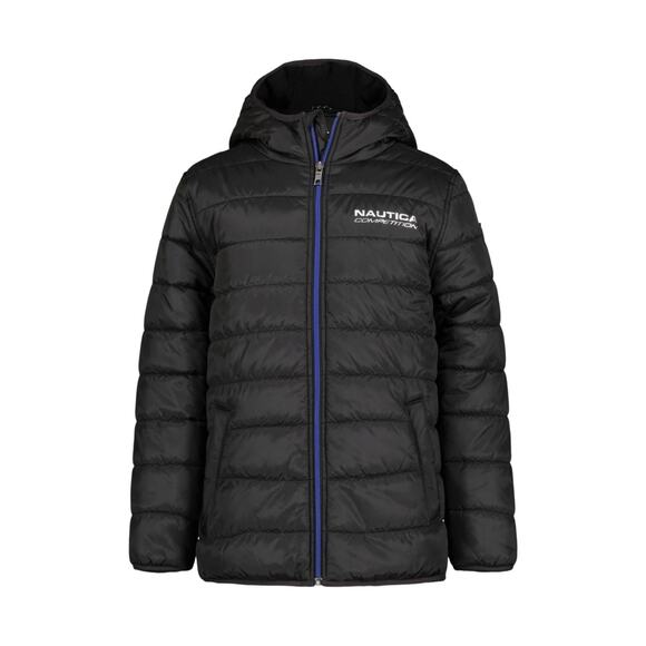 Nautica Competition Boys Black Water Resistant Hooded Jacket Size M‎ (10/12) - Picture 1 of 7